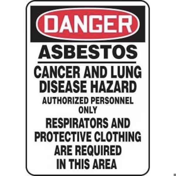 Accuform OSHA DANGER SAFETY SIGN ASBESTOS MCAW011XT MCAW011XT - main